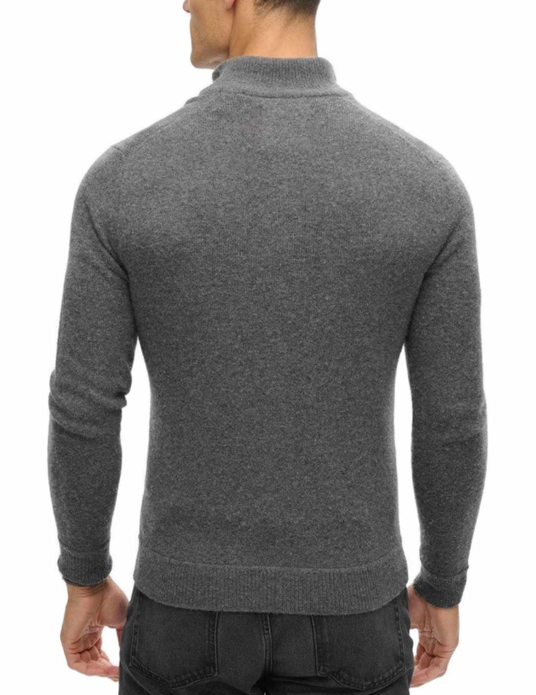 Jersey Superdry Essential gris oscuro de lana para hombre