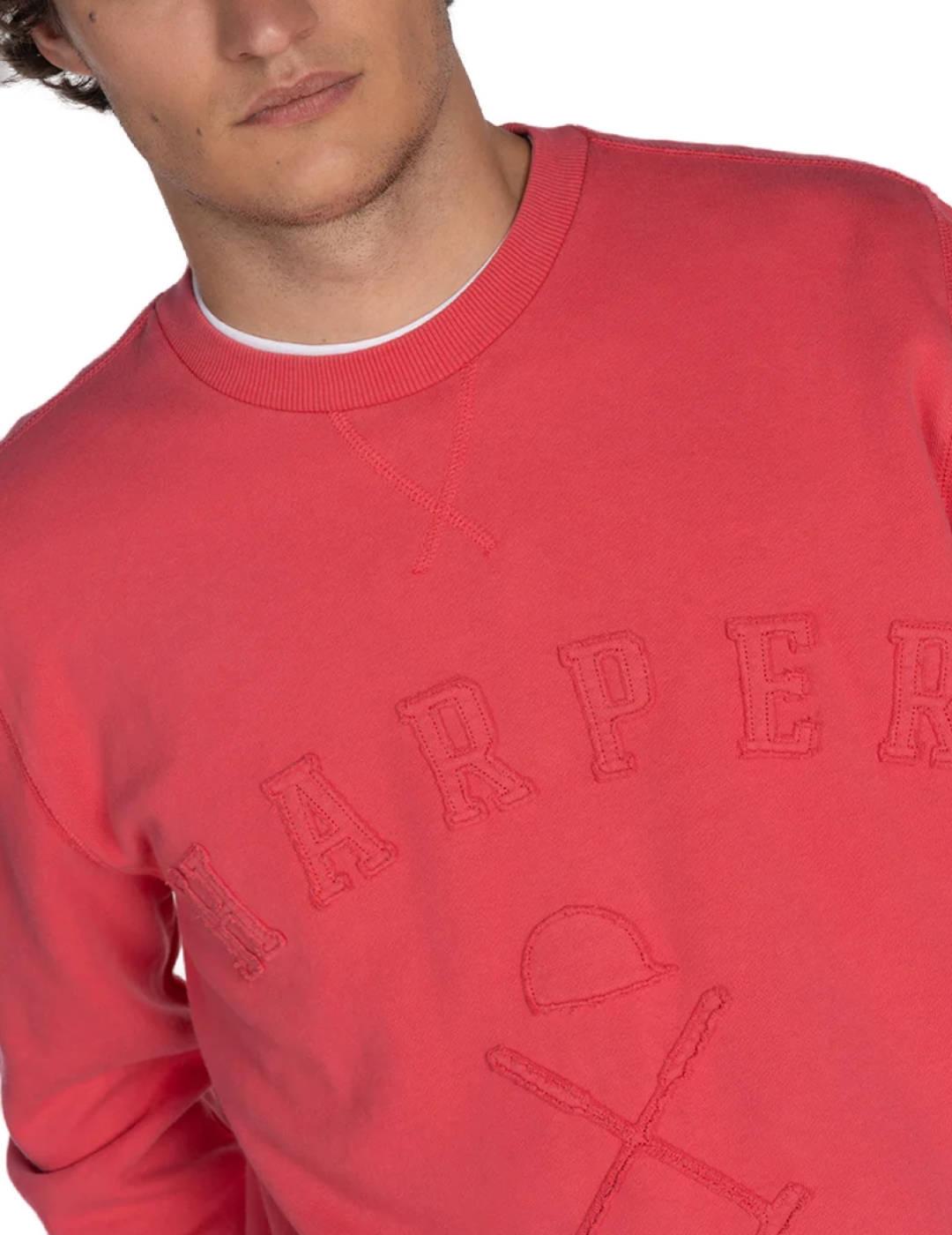 Sudadera Harper&Neyer Brooklyn roja sin capucha para hombre