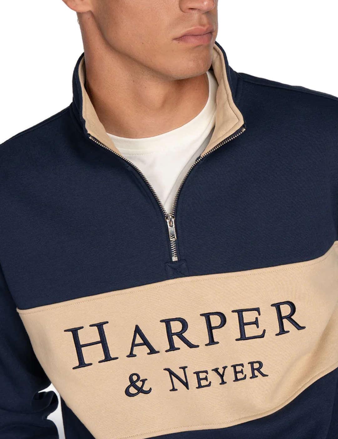 Sudadera Harper Maryland marino sin capucha para hombre