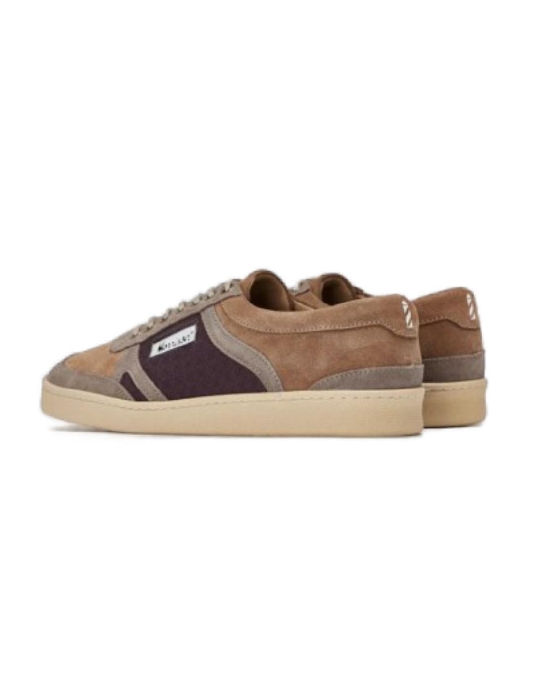 Zapatillas Morrison Atlas camel y granate de serraje unisex