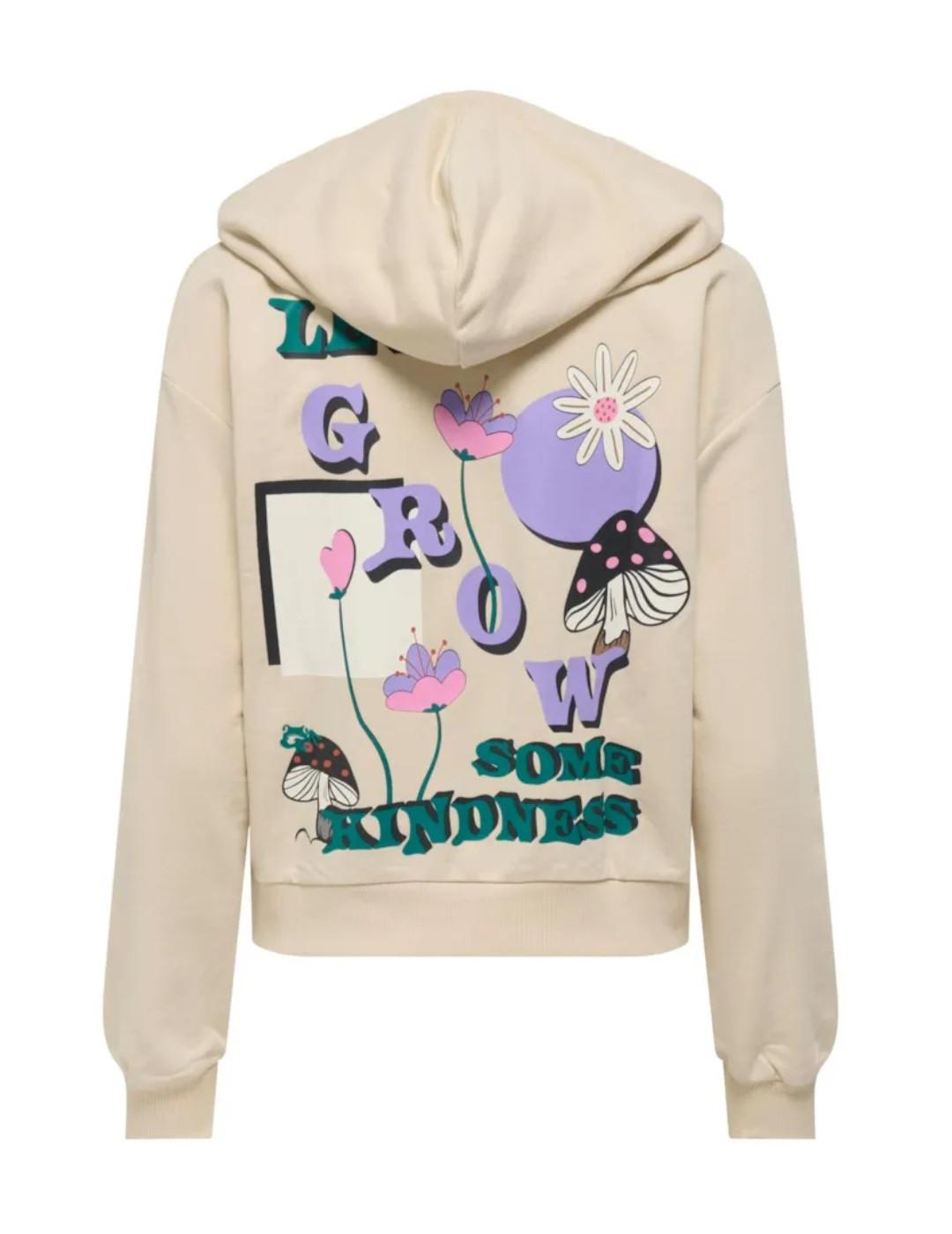 Sudadera Only Mie con capucha estampada para mujer