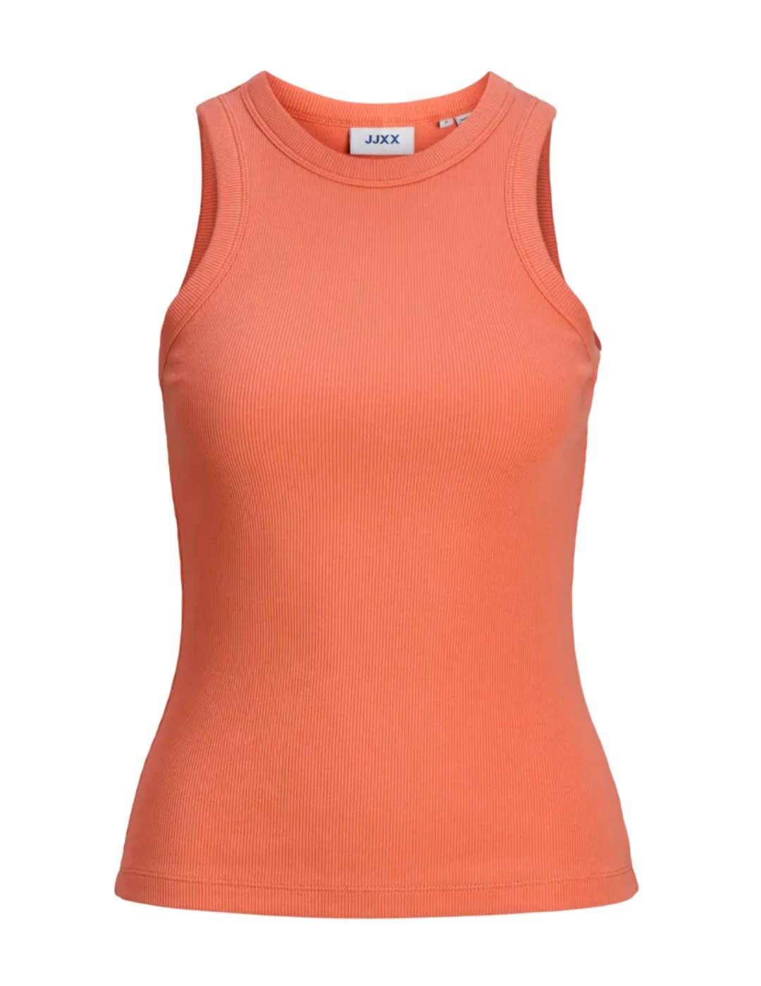 Camiseta básica JJXX Forest melocotón de tirantes para mujer