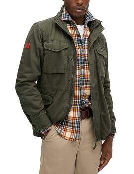 Chaqueta Superdry Rockie verde caqui regular para hombre