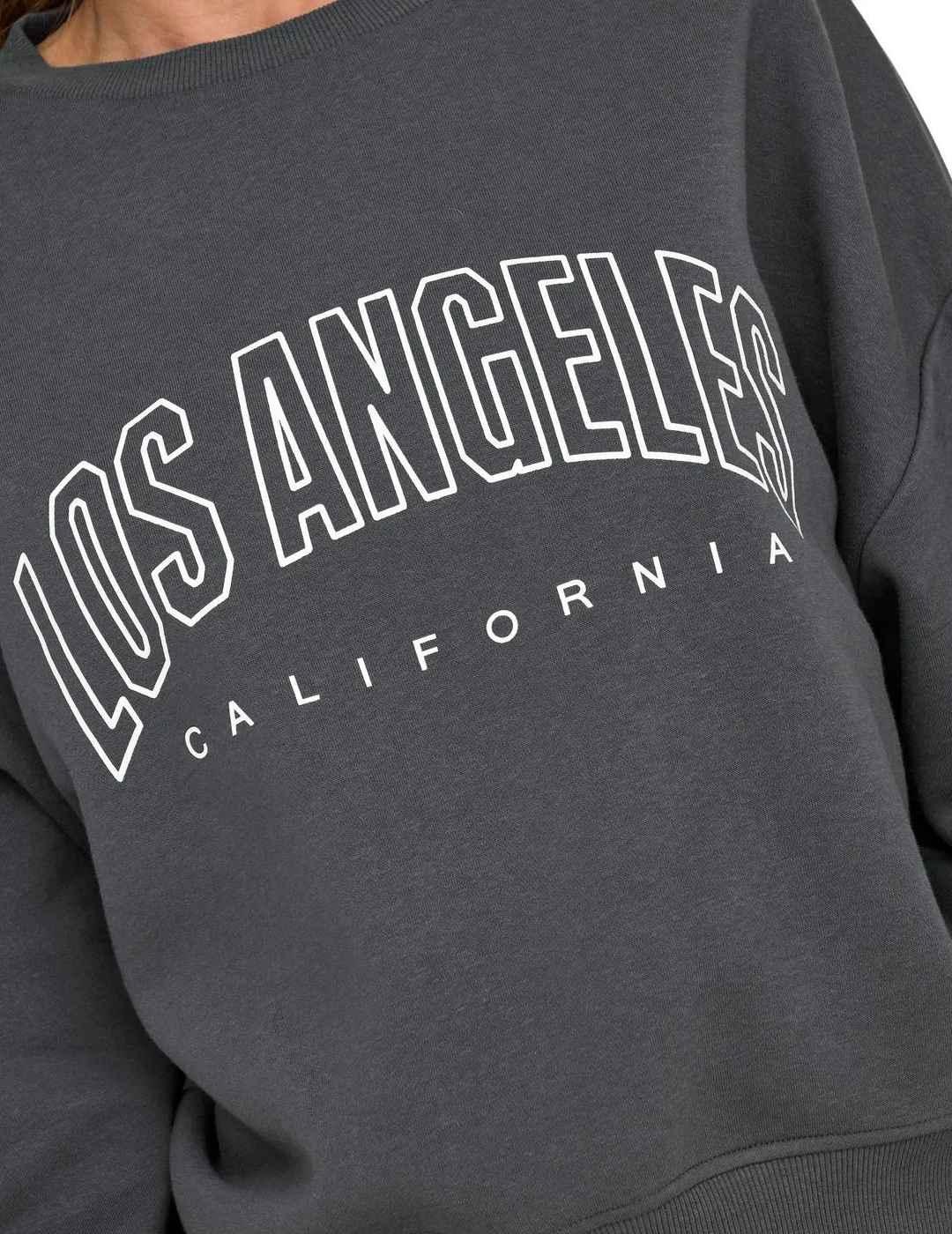 Sudadera Only Sweat grisl Los Angeles sin capucha para mujer