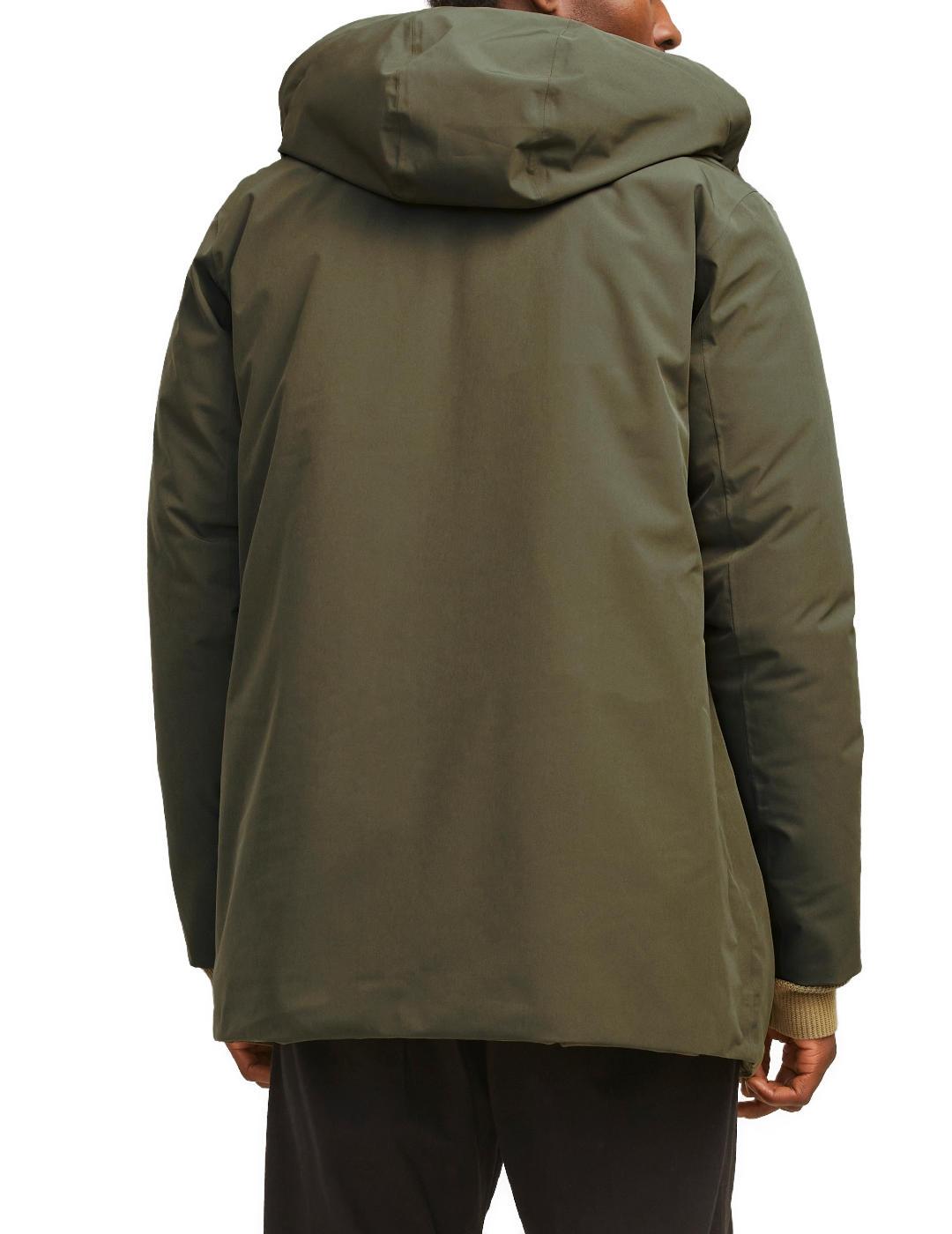 Parka Jack&Jones Ekken verde con capucha para hombre