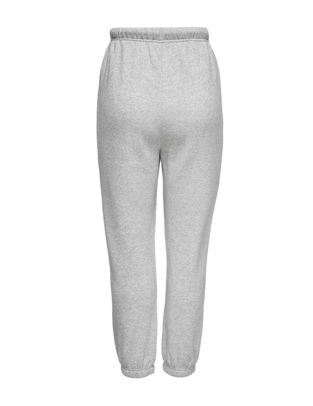 Pantalón jogger Only Sweat gris claro con puño para mujer