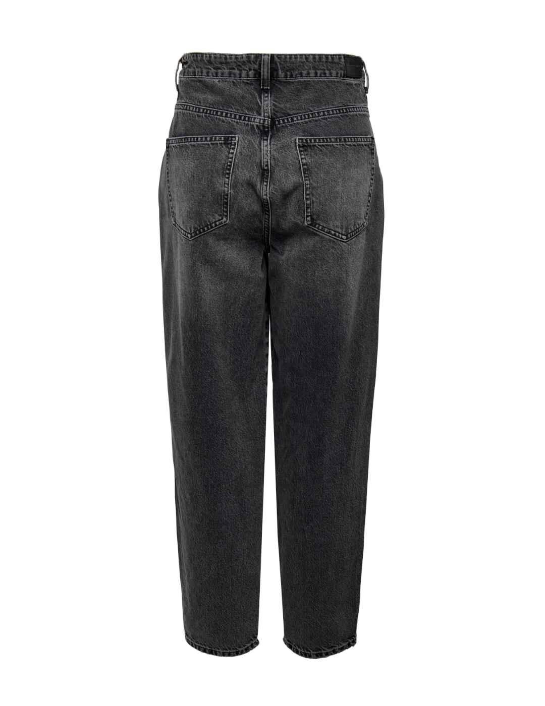 Pantalón vaquero Only Tova slim gris oscuro baloon de mujer