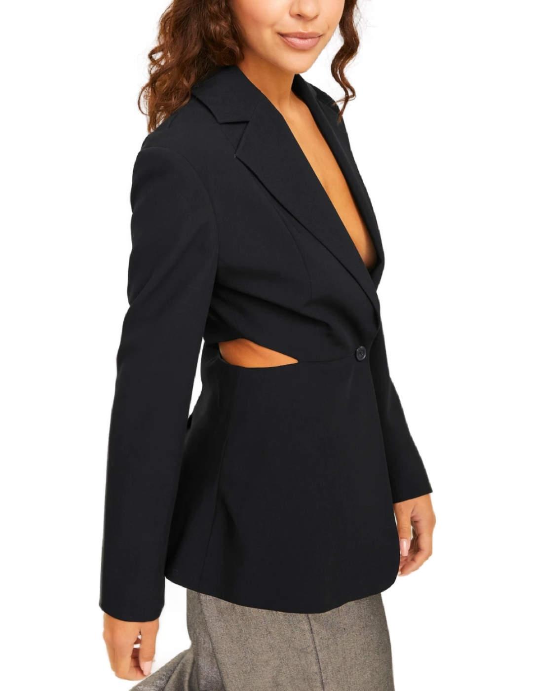 Chaqueta blazer JJXX Sofie negro abertura lateral para mujer