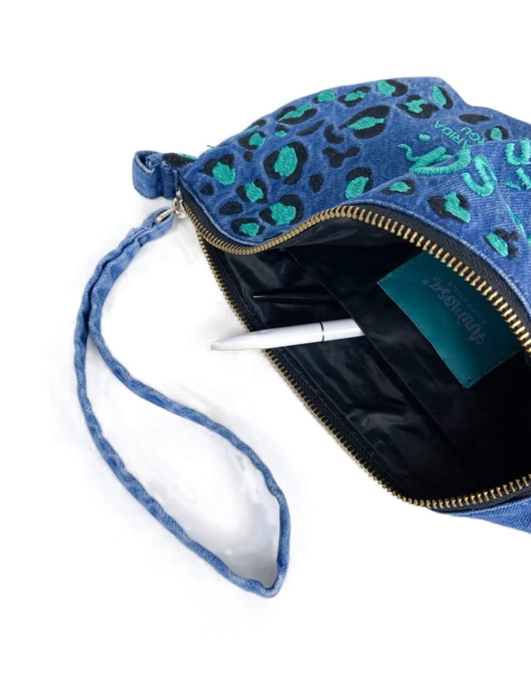 Bolso de mano Animosa Margarida Xirgu azul para mujer