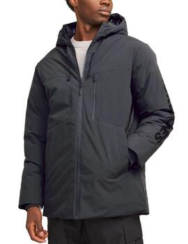 Parka Jack&Jones Ayne gris oscuro con capucha para hombre