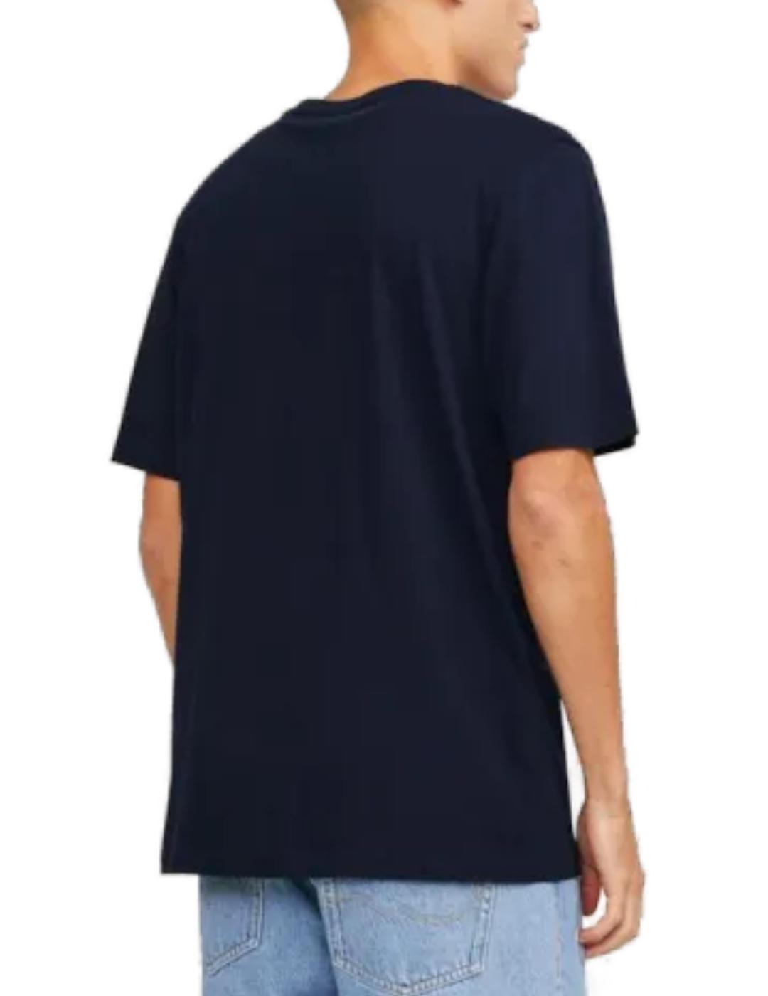 Camiseta Jack&Jones Logo azul marino manga corta para hombre