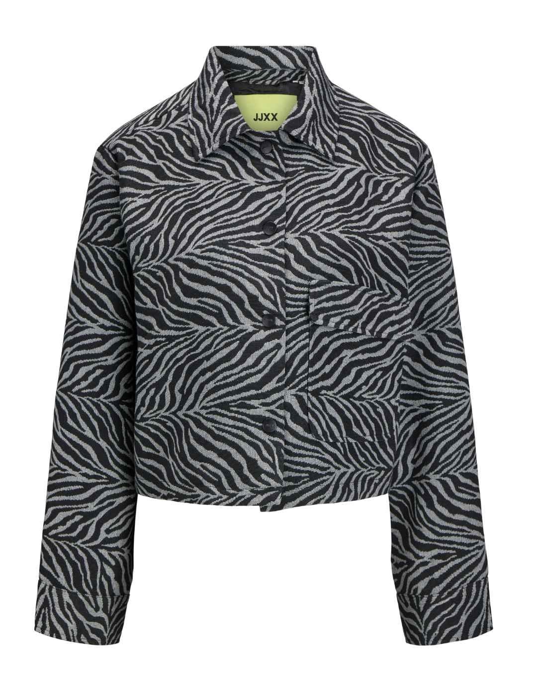 Chaqueta JJXX Martha negro animal print para mujer