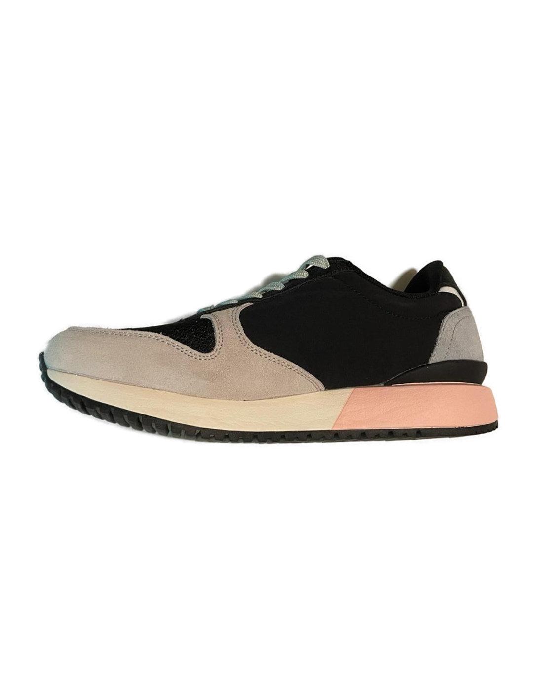 Zapatillas deportivas Replay Fiber negra/beige para mujer