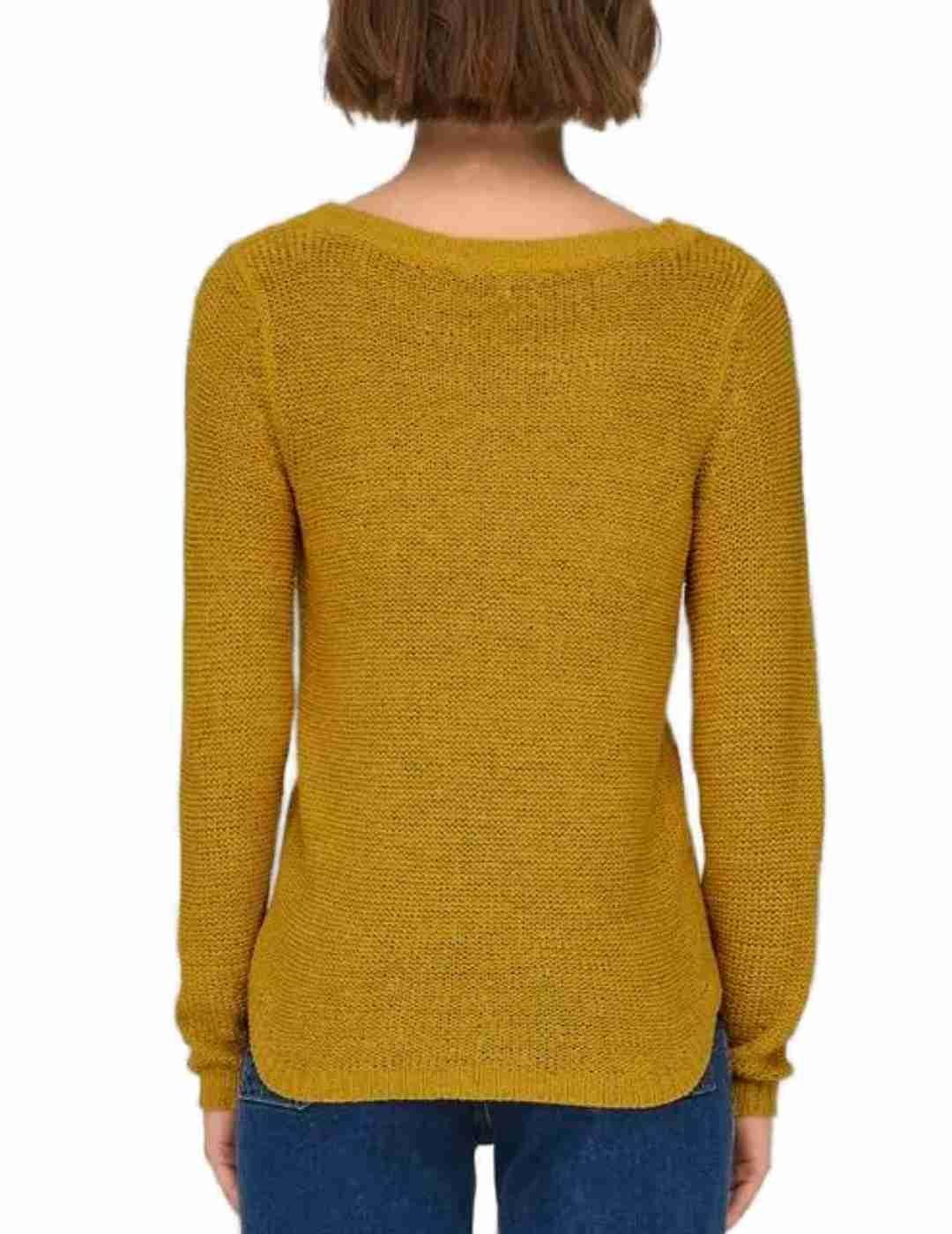 Jersey Only Geena amarillo de punto troquelado para mujer