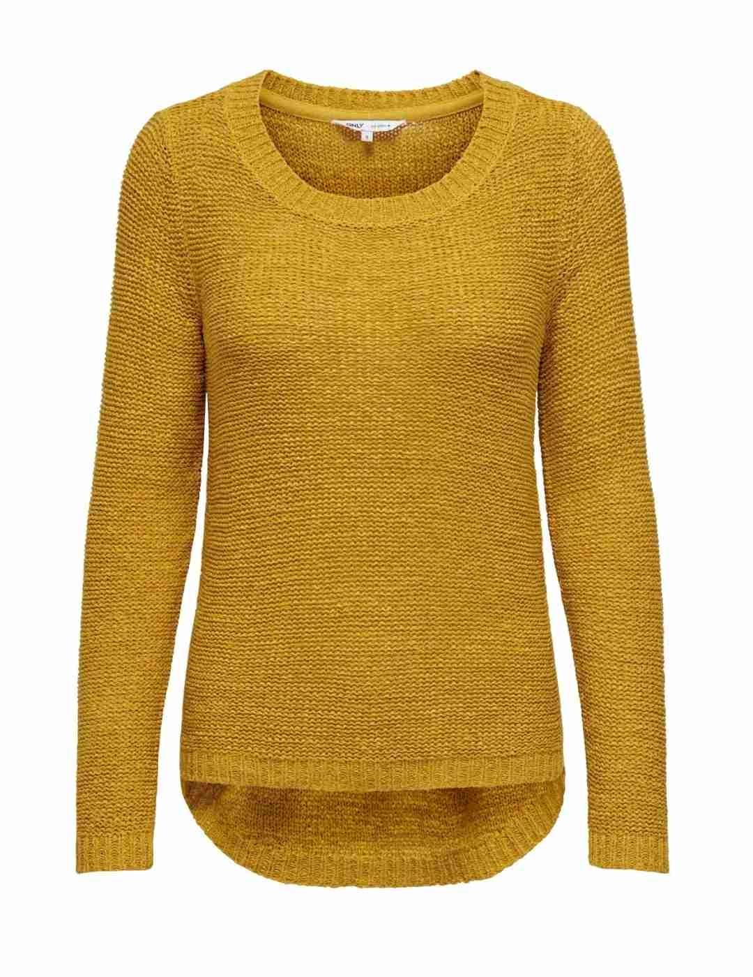 Jersey Only Geena amarillo de punto troquelado para mujer