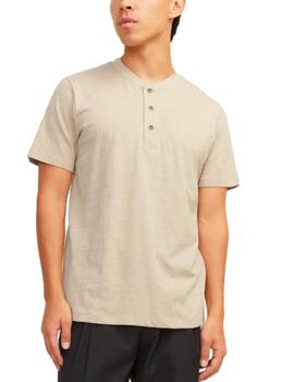 Camiseta Jack&Jones Blunixs beige manga corta para hombre