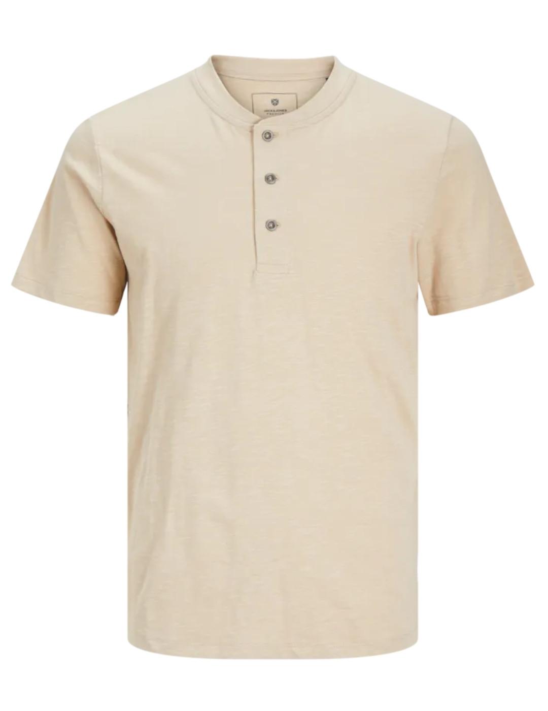 Camiseta Jack&Jones Blunixs beige manga corta para hombre