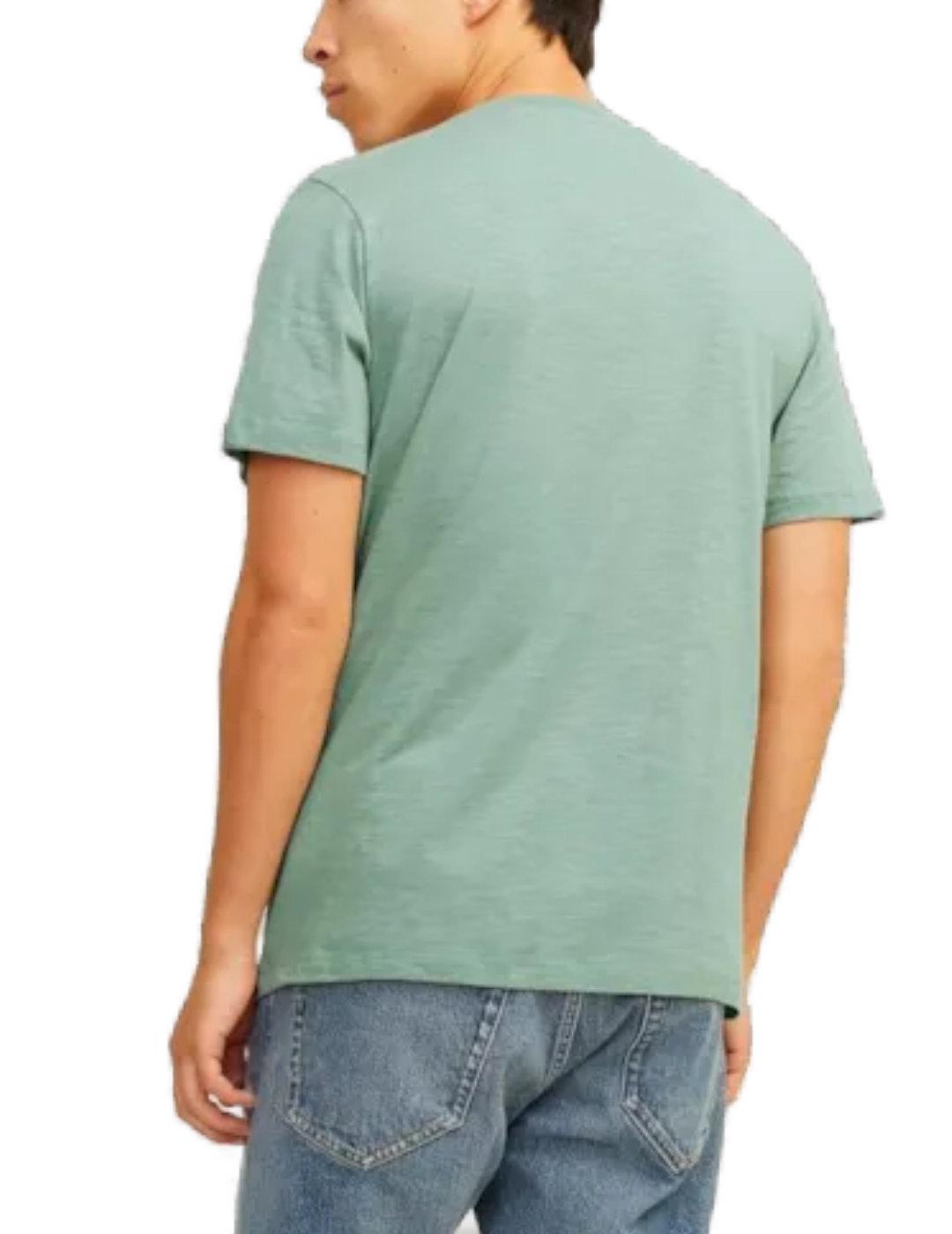 Camiseta Jack&Jones Blunixs verde manga corta para hombre