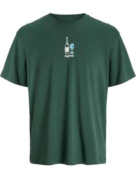 Camiseta Jack&Jones Orraffinee verde manga corta para hombre