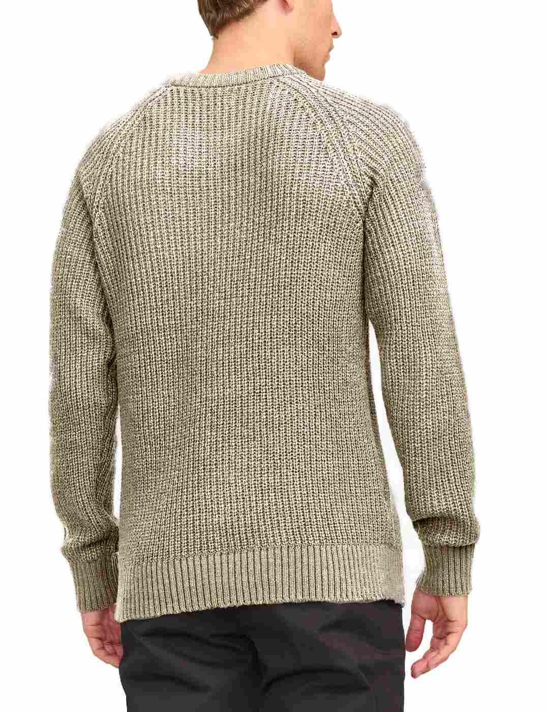 Jersey Jack&Jones de punto beige y blanco para hombre