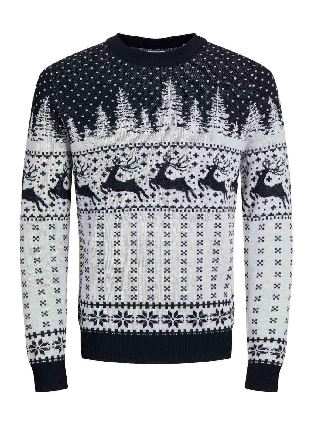 Jersey Jack&Jones Xmas azul marino de punto para hombre