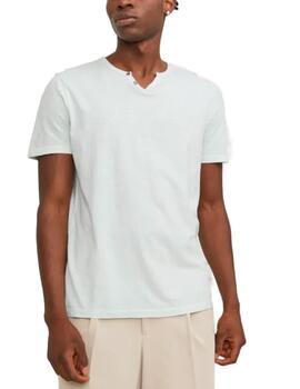 Camiseta Jack&Jones Esplit verde agua manga corta de hombre