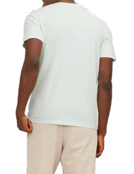 Camiseta Jack&Jones Esplit verde agua manga corta de hombre