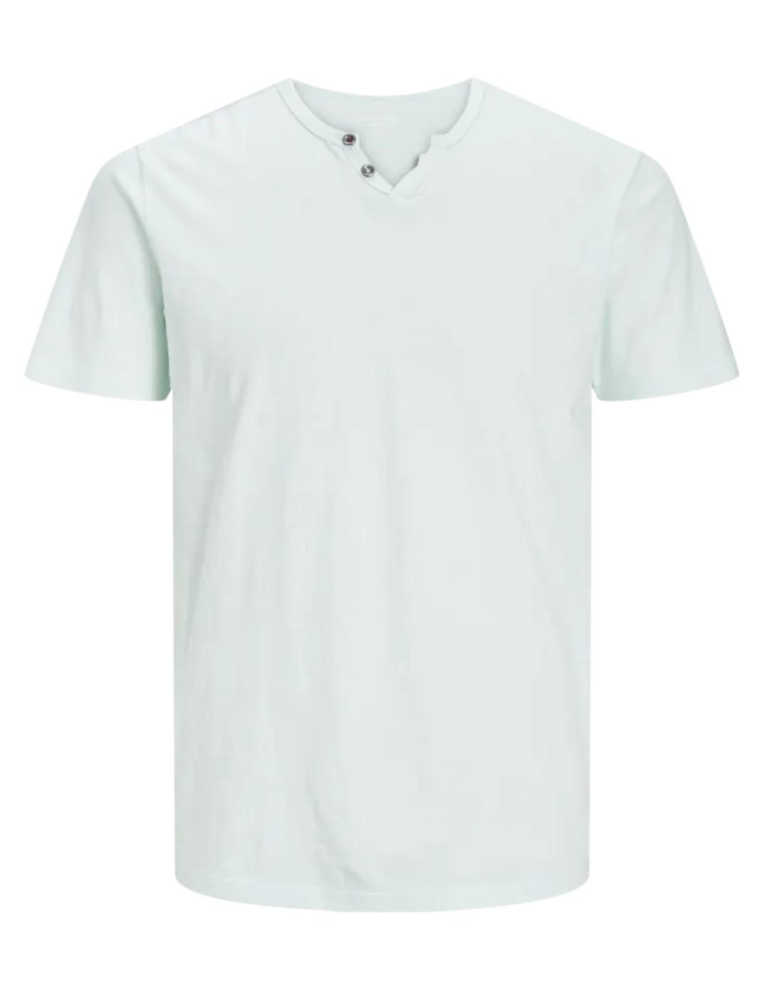 Camiseta Jack&Jones Esplit verde agua manga corta de hombre