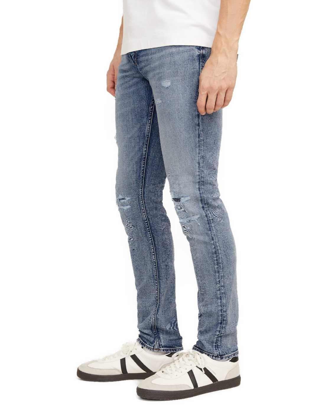 Pantalón vaquero Jack&Jones Glenn azul rotos para hombre