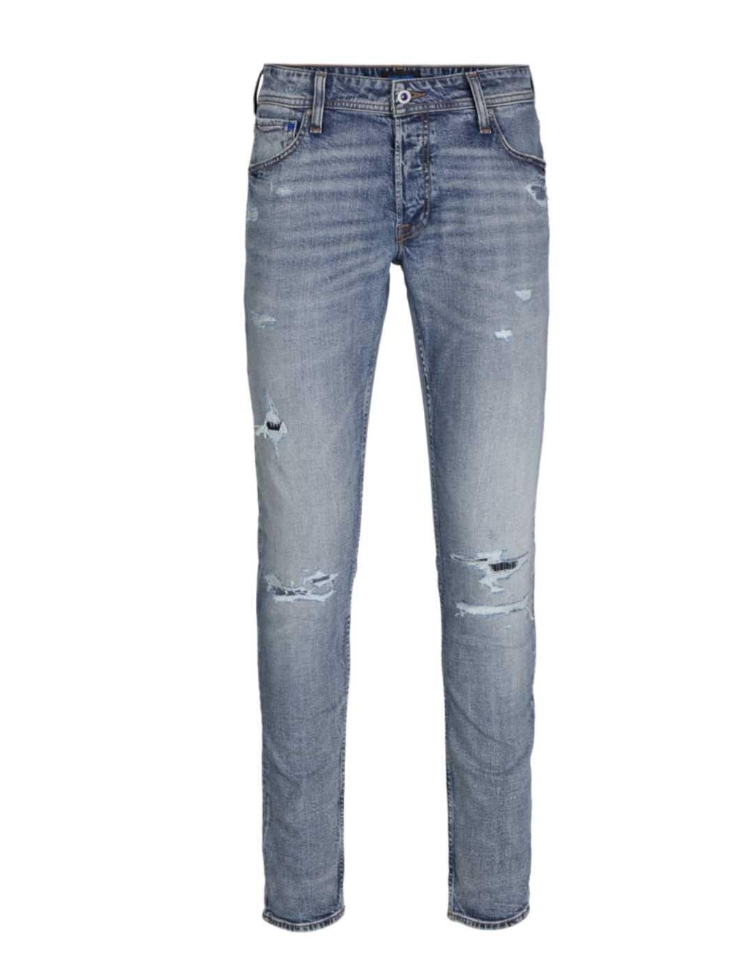 Pantalón vaquero Jack&Jones Glenn azul rotos para hombre