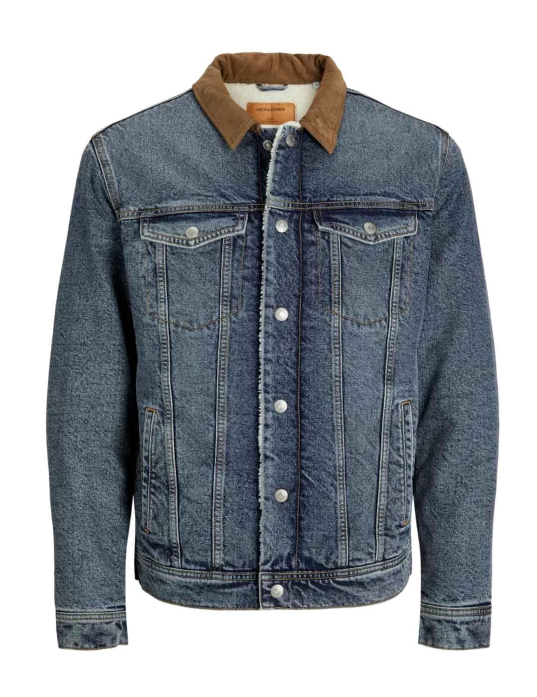 Chaqueta vaquera Jack&Jones Jean azul y camel para hombre