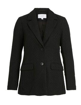 Chaqueta blazer Vila Emmi color negro tweed para mujer