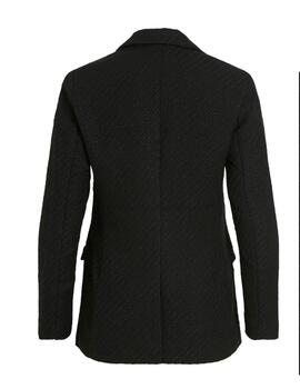 Chaqueta blazer Vila Emmi color negro tweed para mujer