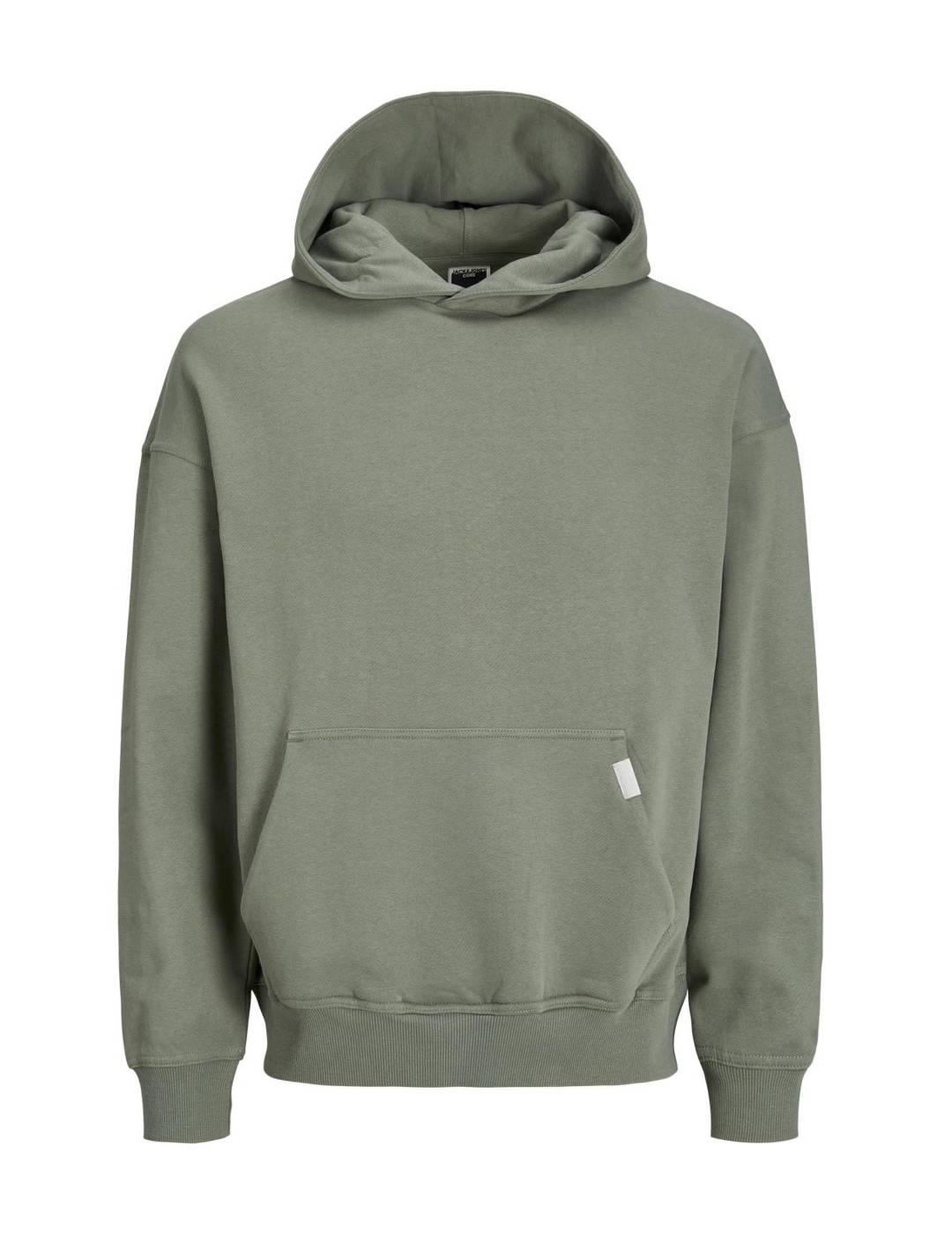 Sudadera Jack&Jones Collective verde con capucha para hombre