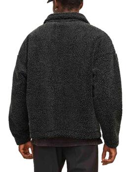 Sudadera Jack&Jones Orroxbury negro borreguillo para hombre