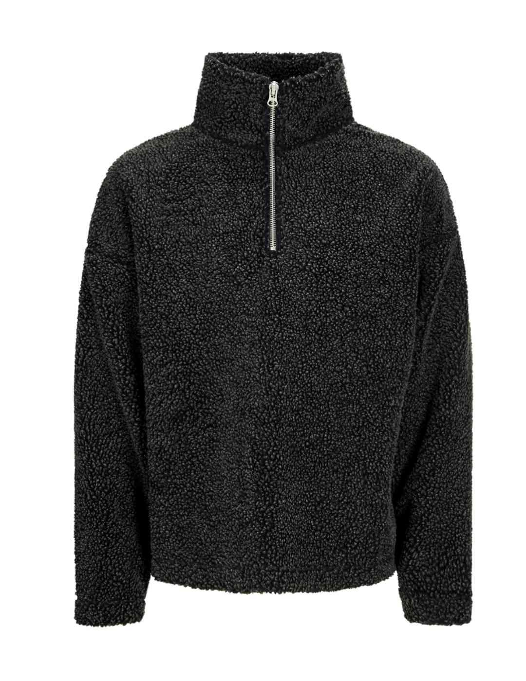 Sudadera Jack&Jones Orroxbury negro borreguillo para hombre