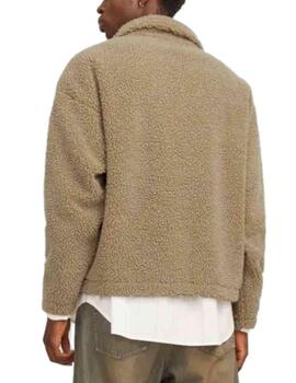 Sudadera Jack&Jones Orroxbury beige borreguillo para hombre