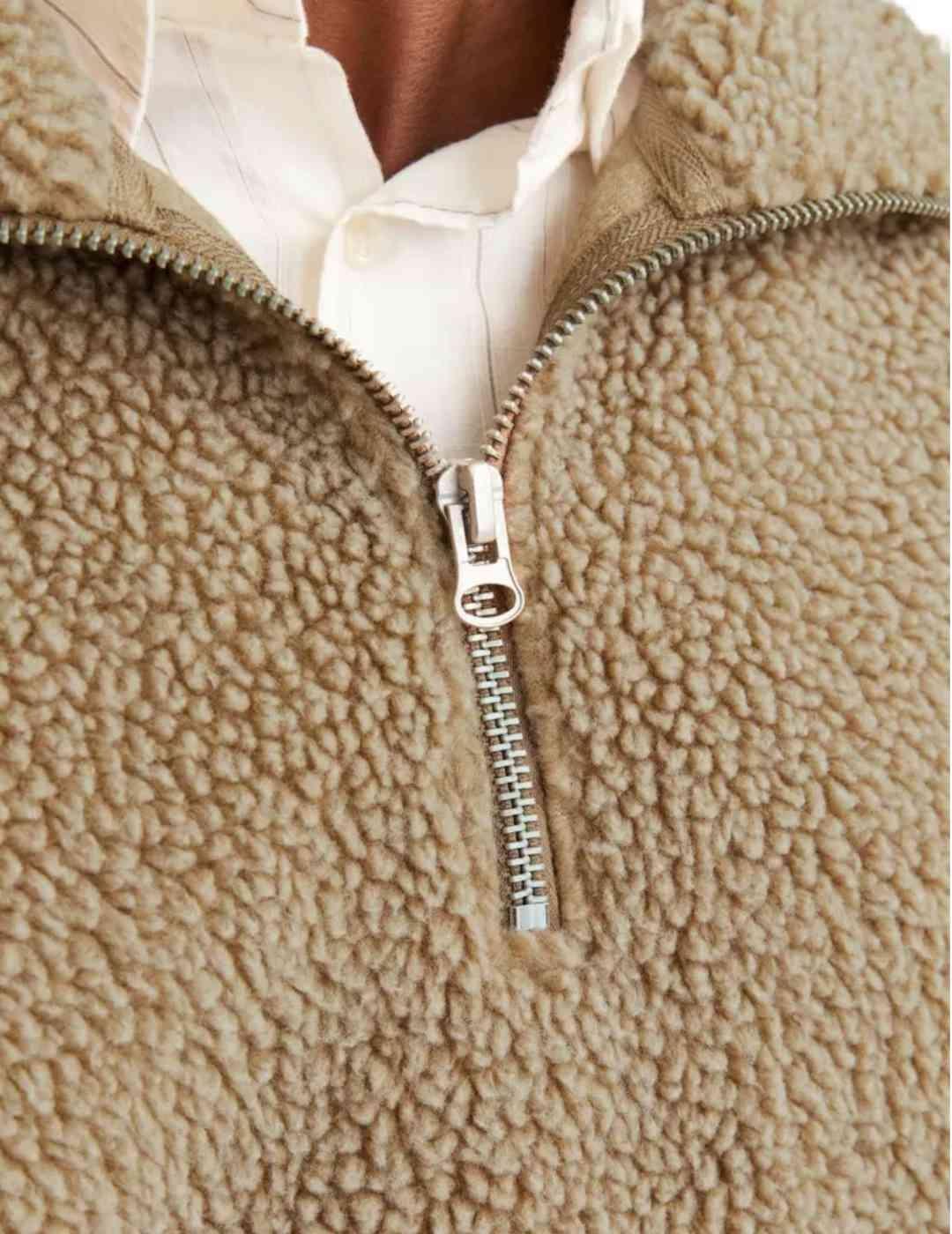 Sudadera Jack&Jones Orroxbury beige borreguillo para hombre