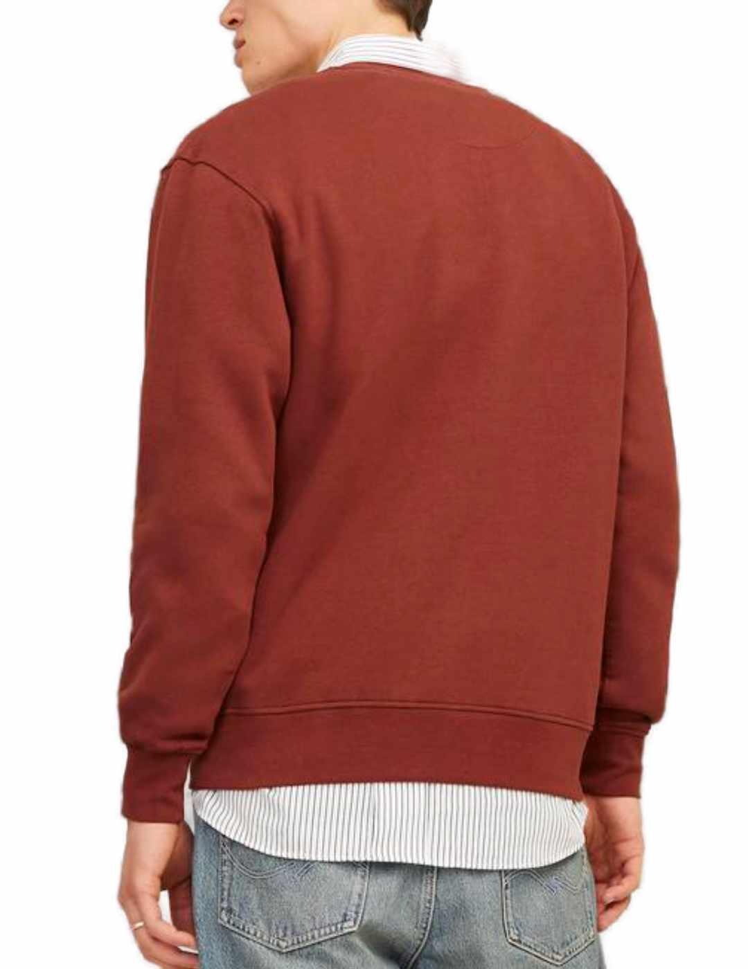 Sudadera Jack&Jones Vesterbro teja sin capucha para hombre