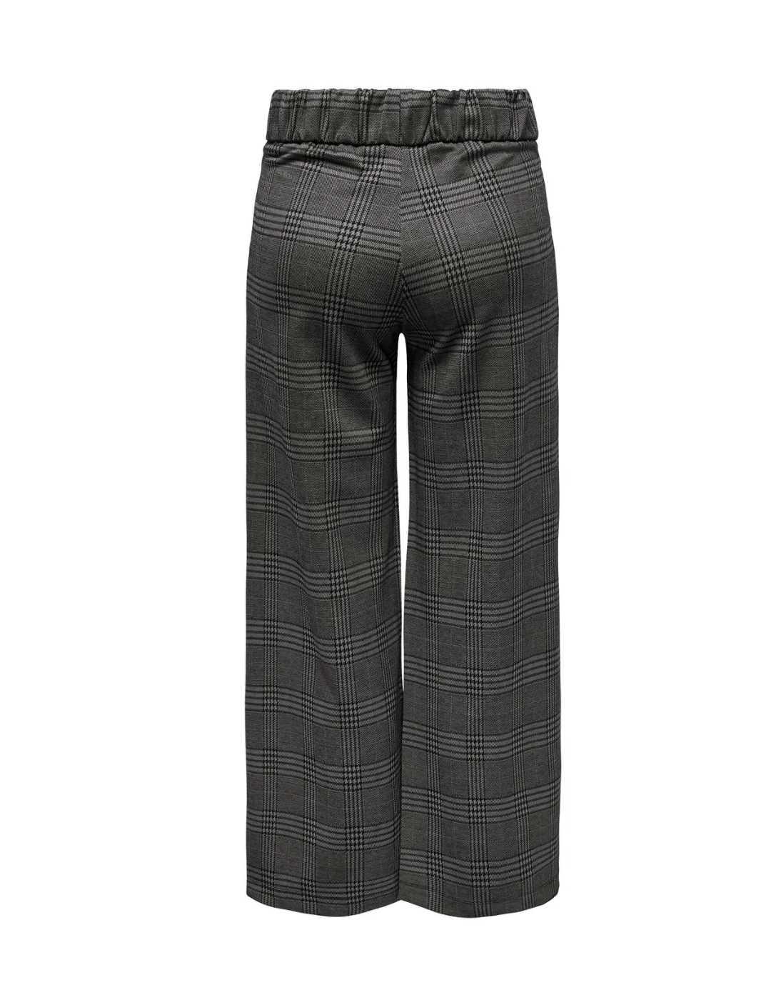 Pantalón JDY Geggo gris cuadros de tela regular para mujer