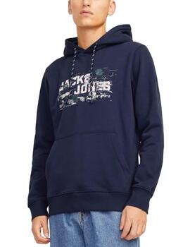 Sudadera Jack&Jones Outdoor marino con capucha para hombre