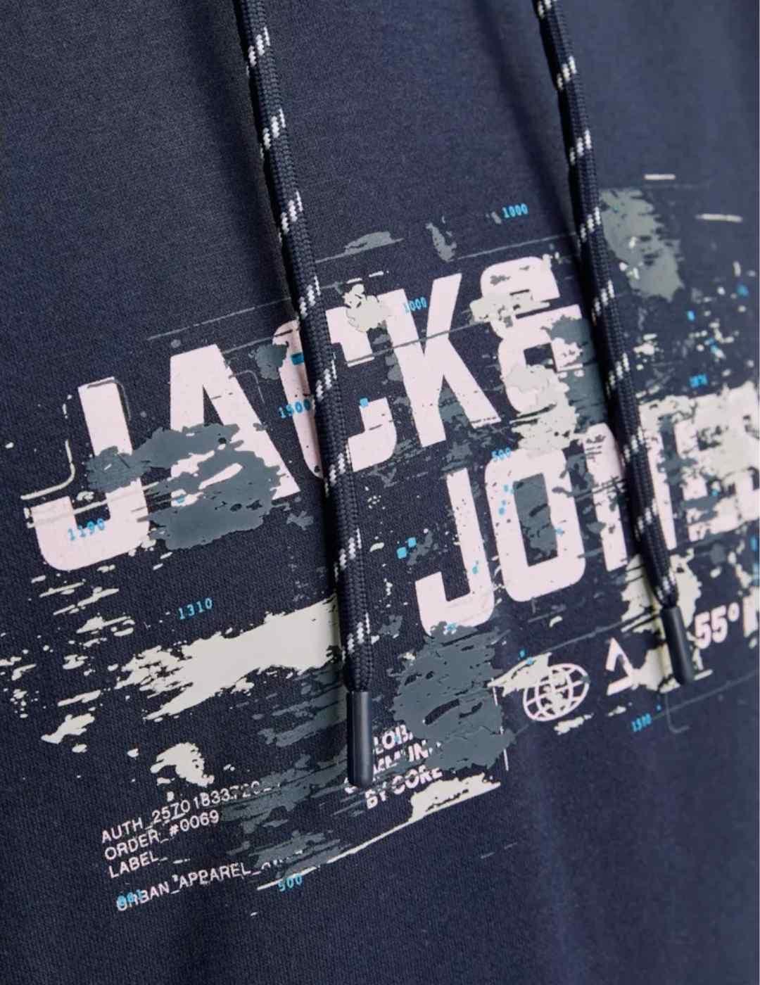 Sudadera Jack&Jones Outdoor marino con capucha para hombre