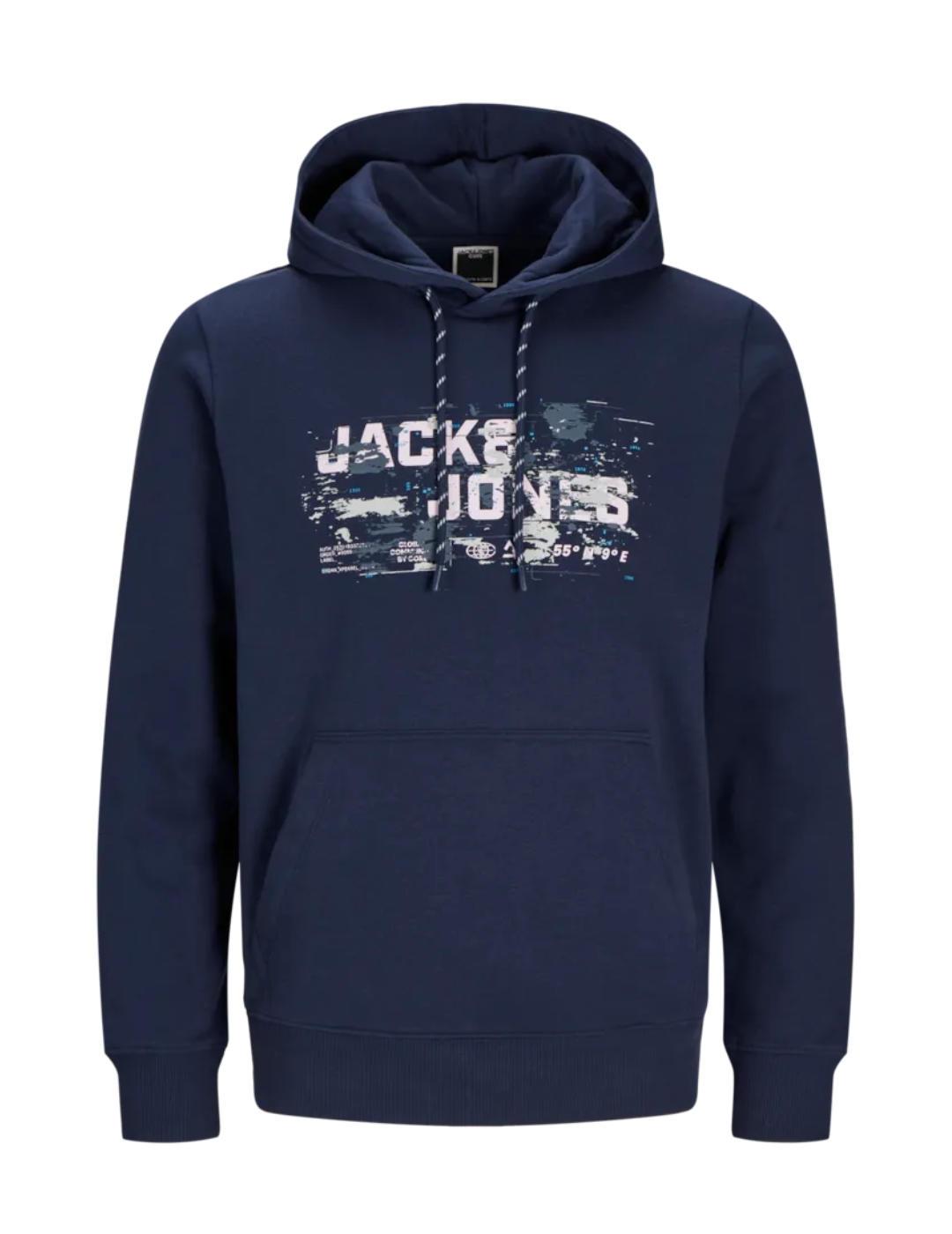 Sudadera Jack&Jones Outdoor marino con capucha para hombre