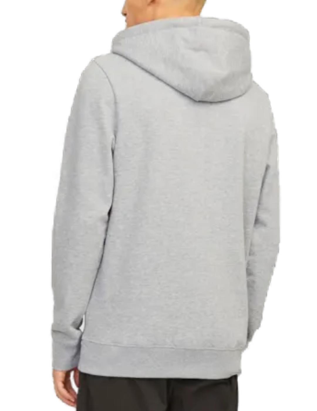 Sudadera Jack&Jones Outdoor gris con capucha para hombre