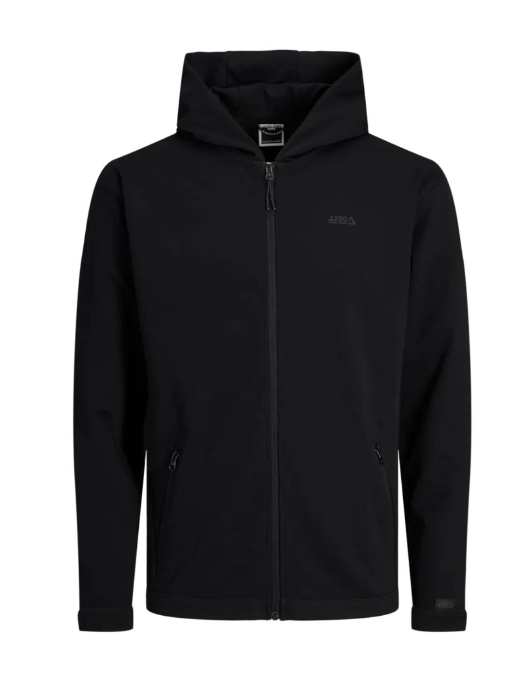 Sudadera Jack&Jones Cloud negro con cremallera para hombre