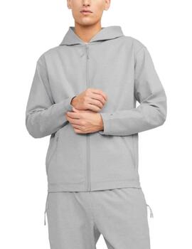 Sudadera Jack&Jones Cloud gris con cremallera para hombre