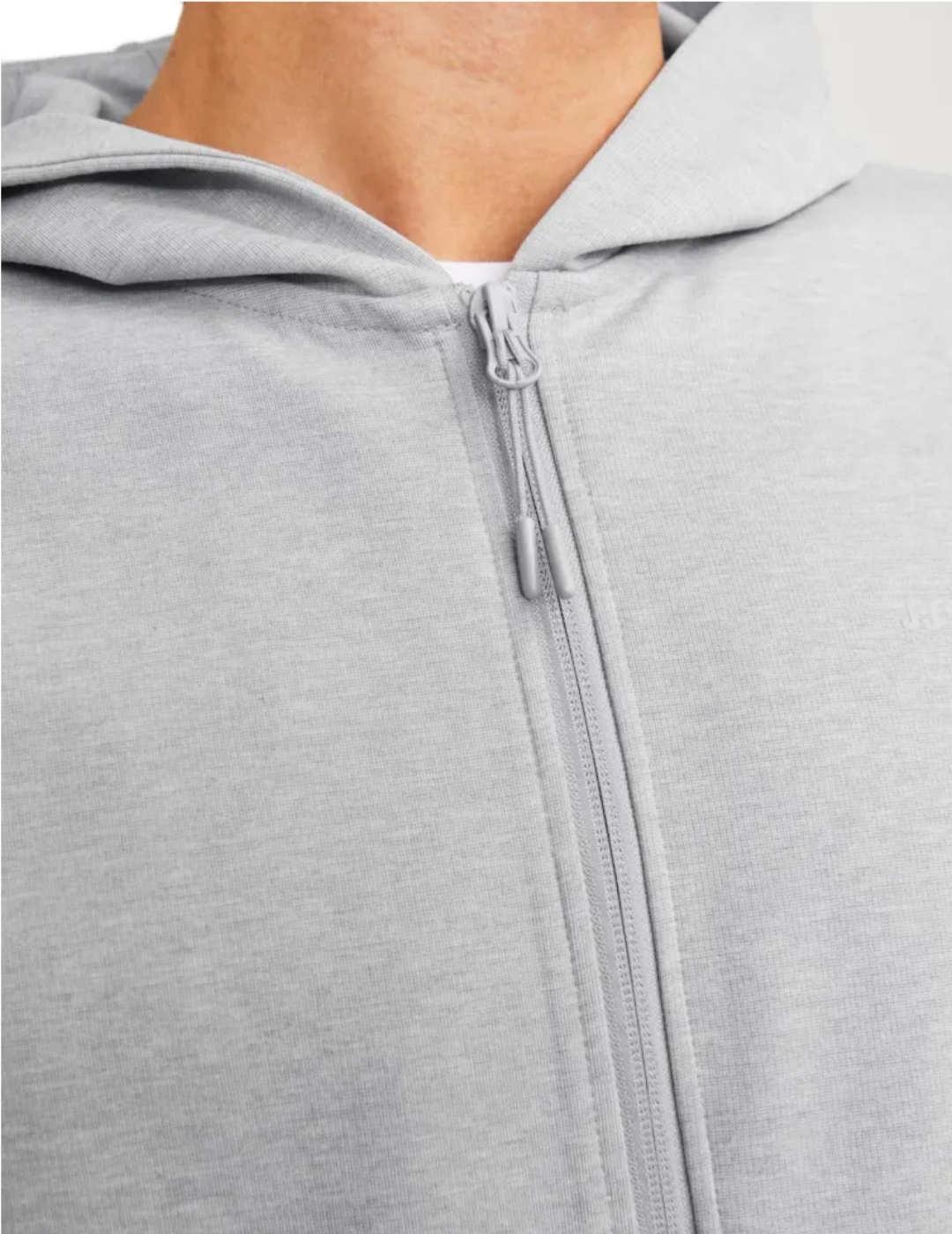 Sudadera Jack&Jones Cloud gris con cremallera para hombre