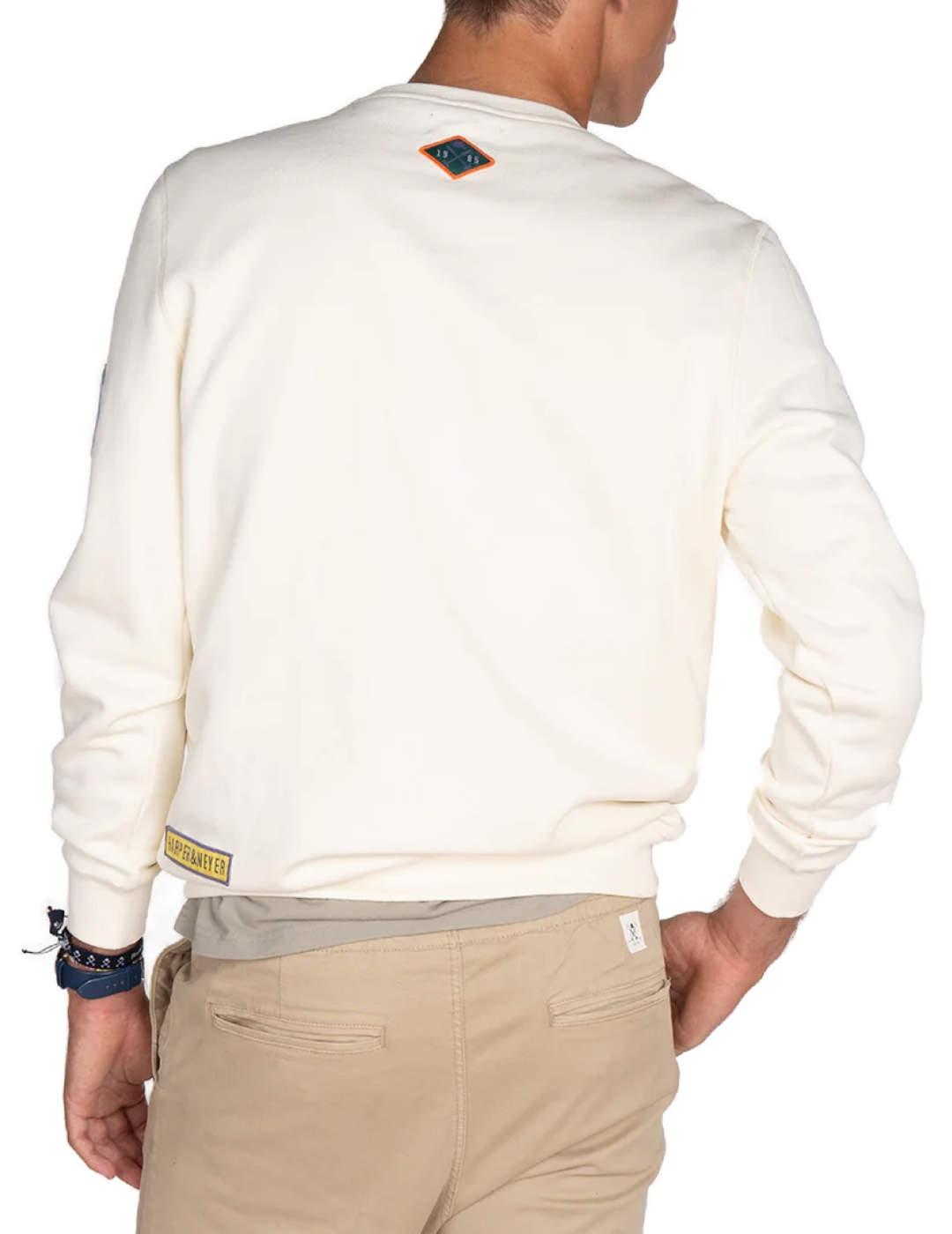 Sudadera Harper&Neyer Olmsted beige sin capucha para hombre