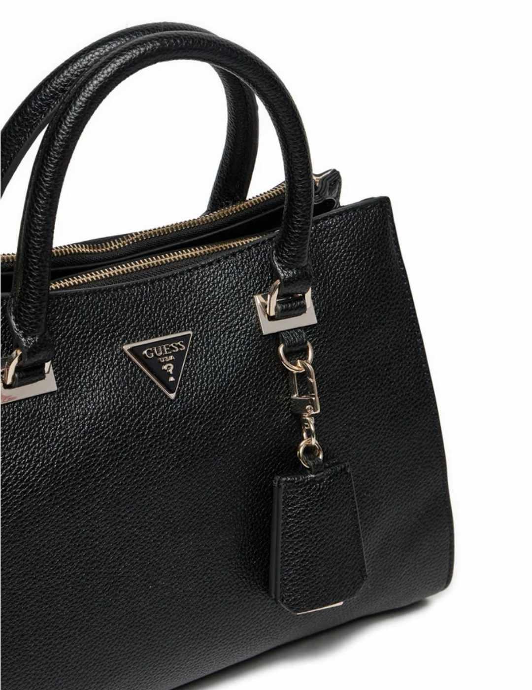 Bolso Guess Cresidia society negro con bandolera para mujer