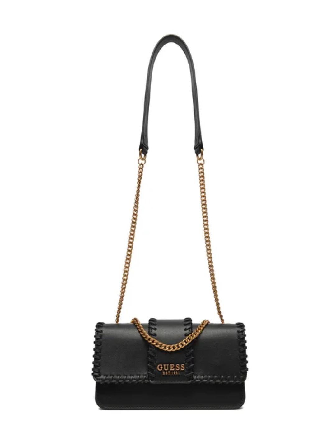 Bolso bandolera Guess Libera negro polipiel para mujer